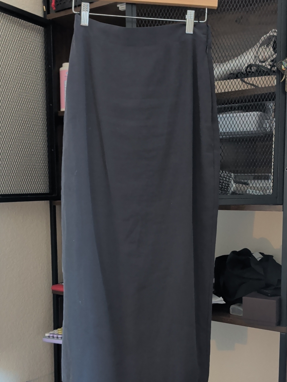 Wayf Black Maxi Skirt - Sleek Straight Silhouette
